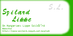 szilard lippe business card